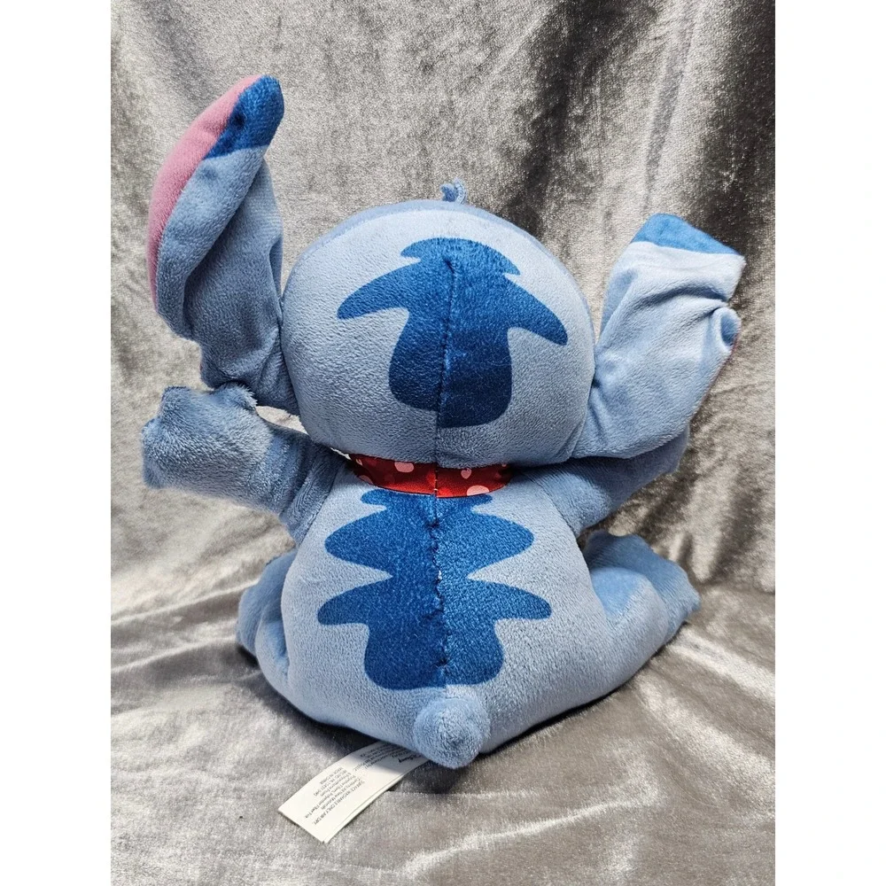 Disney Stitch Valentines Day‎ Plush Blue Alien Heart Tie Kiss Mark 10 Inch